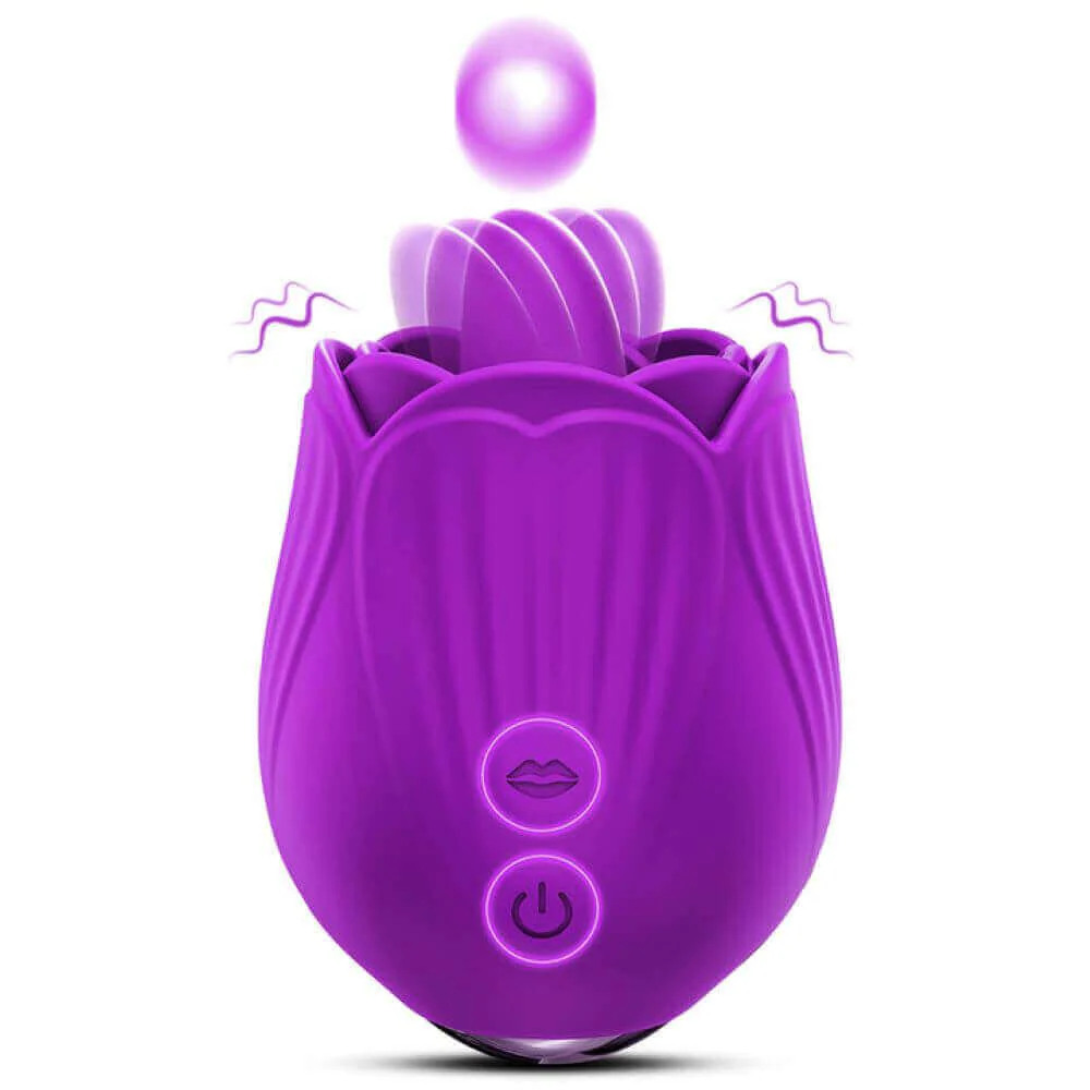 Rose Toy Clit Vibrator and Tongue Licker - Image 7